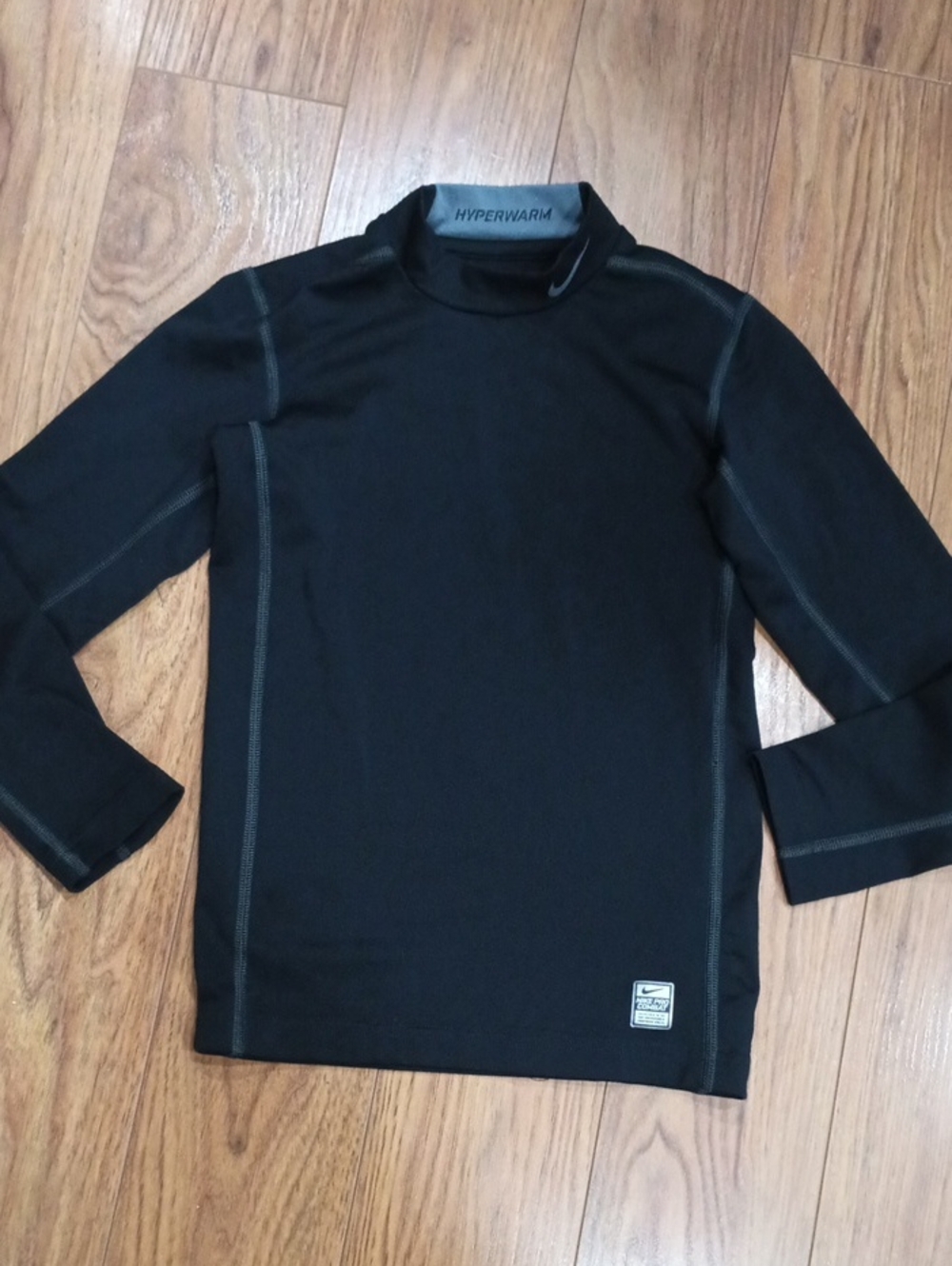 Nike Black Kids' Hyperwarm Long Sleeve Athletic Top